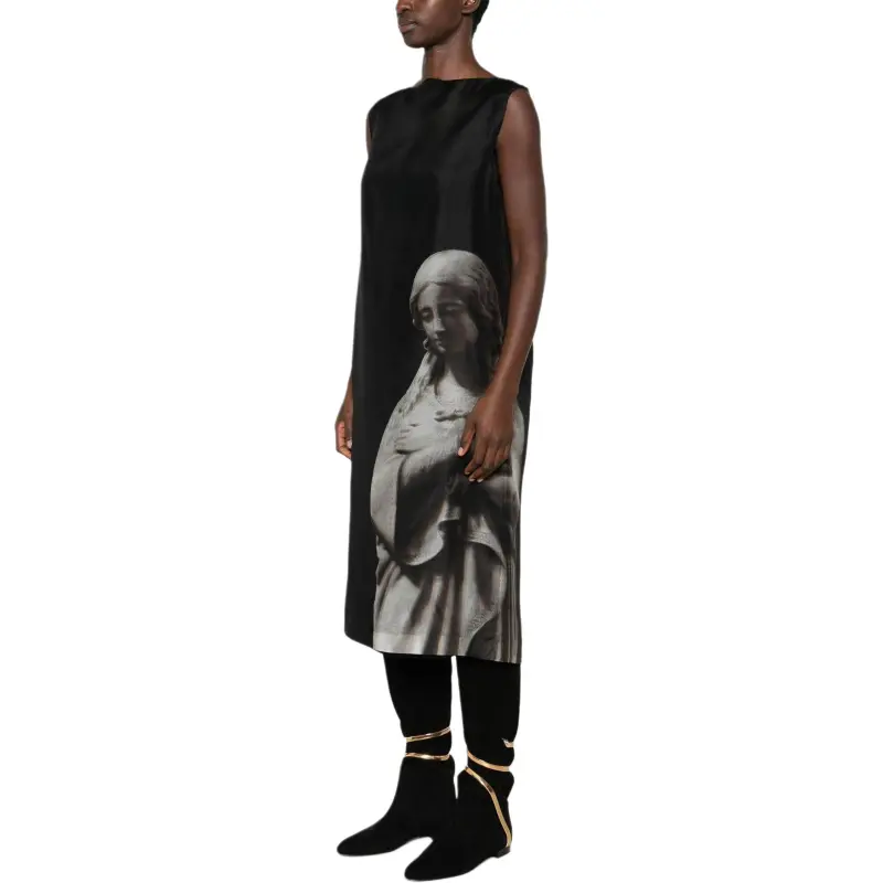 FENDI Roman Statue print Midi Dress-3