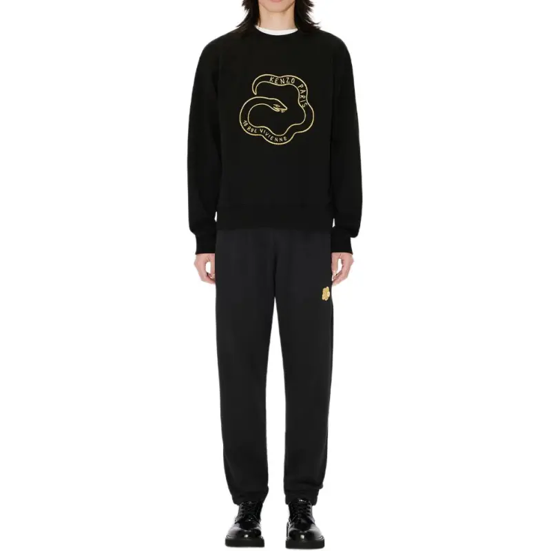 KENZO FW24 Knitted Sports Pants Men's Black-4