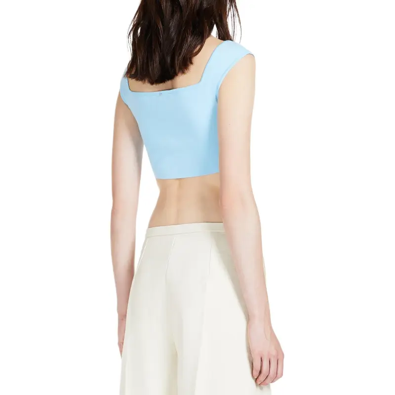 SportMax Square Neck Sleeveless Top-3