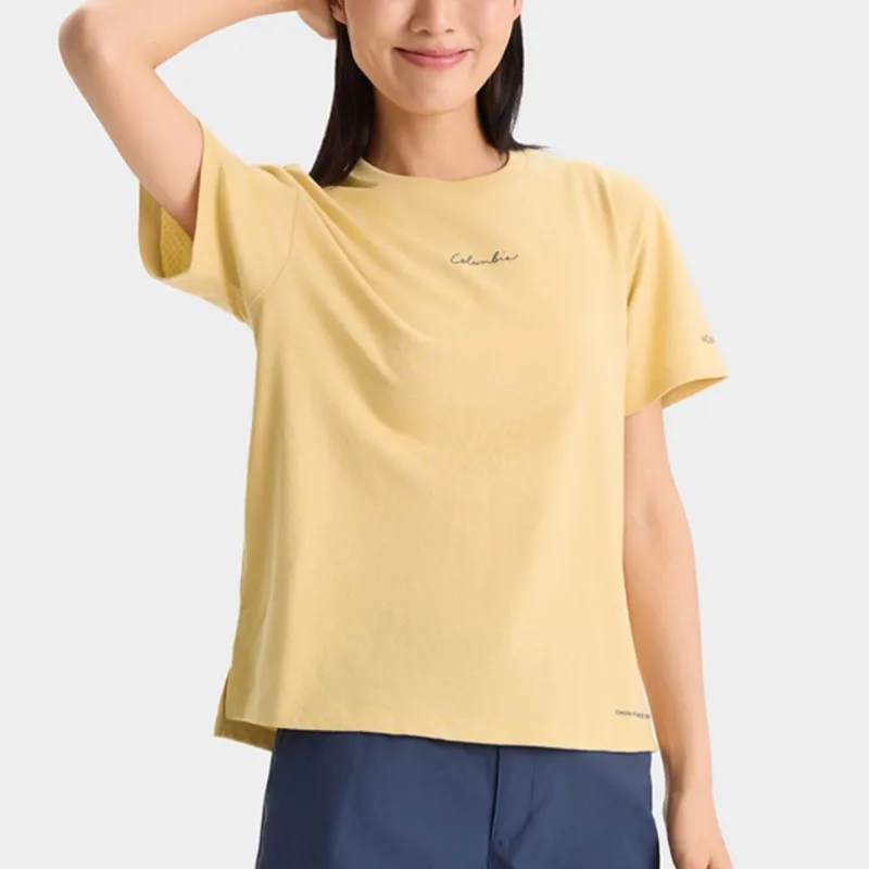 Columbia T Shirt Women's Yellow-4