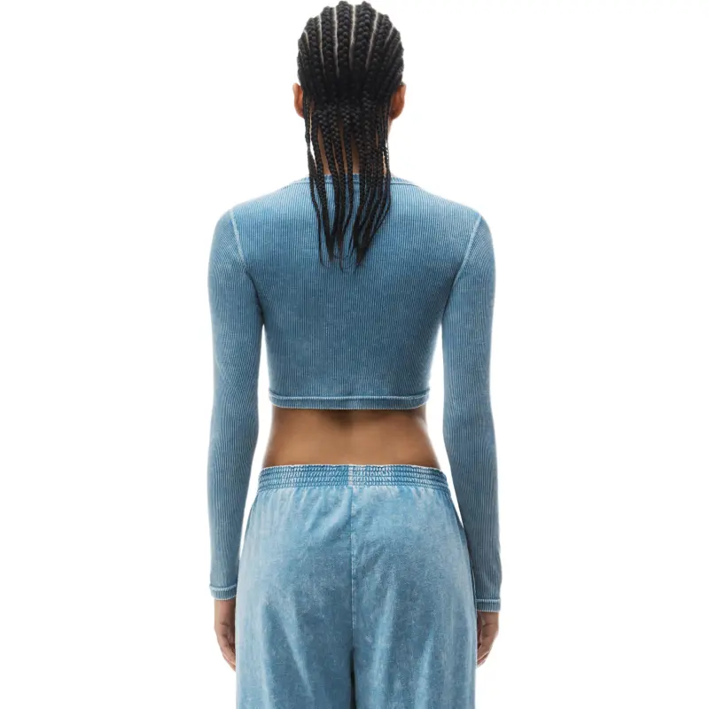 Alexander Wang Bodywear Series FW24 Crop Top Women's Blue-1