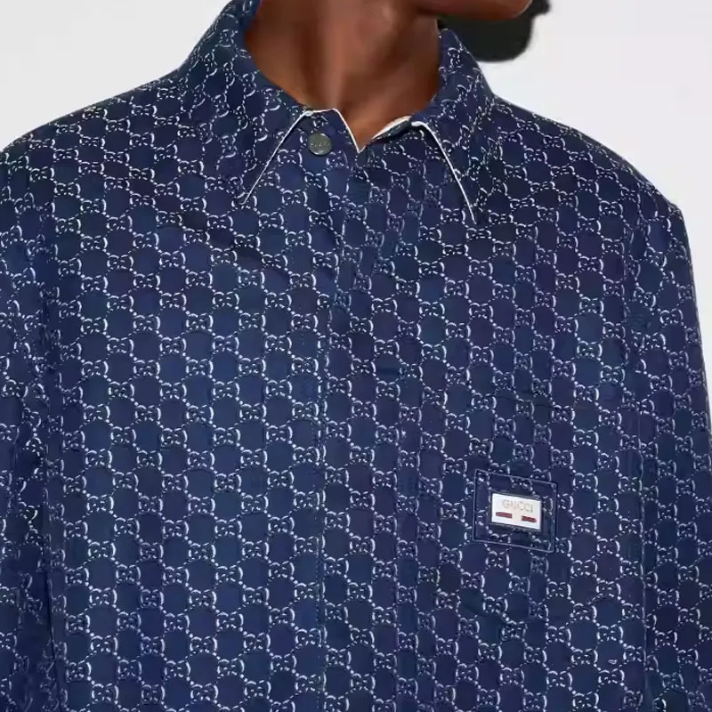 GUCCI Monogrammed Long Sleeve Shirt-5
