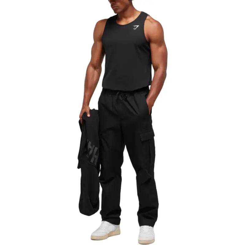 GYMSHARK Tank Tops Men Black-2