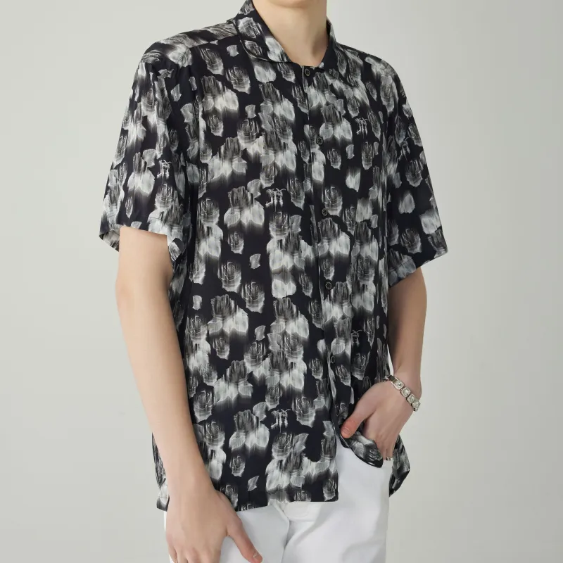 JOHN RICHMOND Shirts Men Black Plants-3