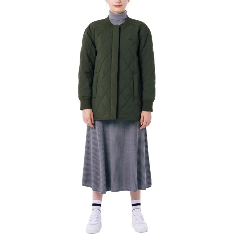 LACOSTE Puffer Jacket Women's Khaki Olive-5