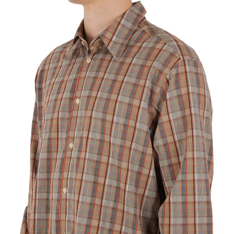Sunflower Base Checked Long Sleeved Shirt-4