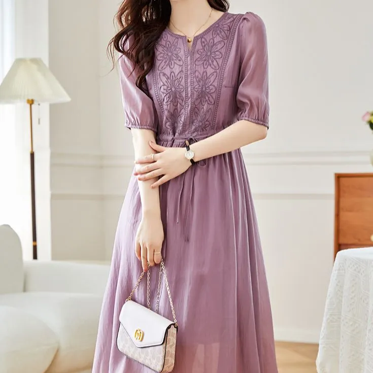 Still Quiet Short Sleeved Dress Women's-5