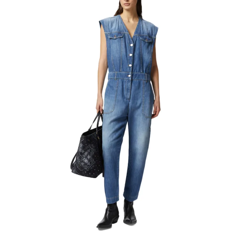 PINKO Denim Jumpsuit-4