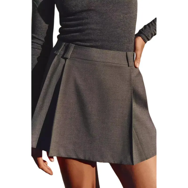 ZARA Casual Short Skirts Women's Gray-2
