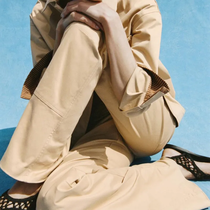 ZARA Casual Pants Women's Tan-4