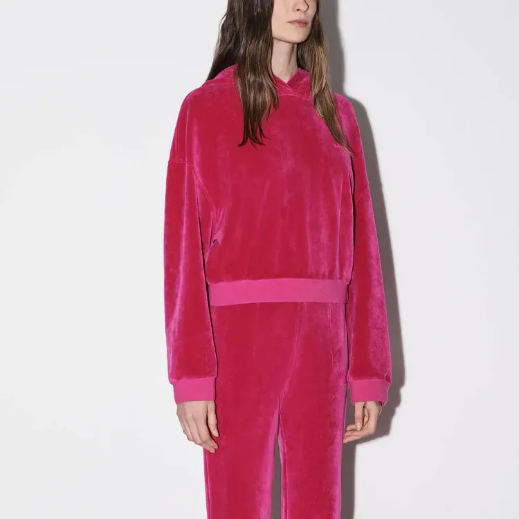 AMIRI Cropped Hoodie 'Fuschia Pink'-1