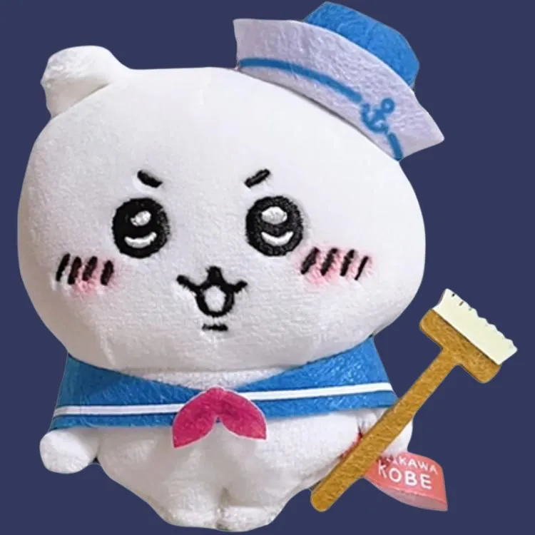 Chiikawa Kobe Limited Sailor Dolls Plush Pendant Approx. 10cm Height-2
