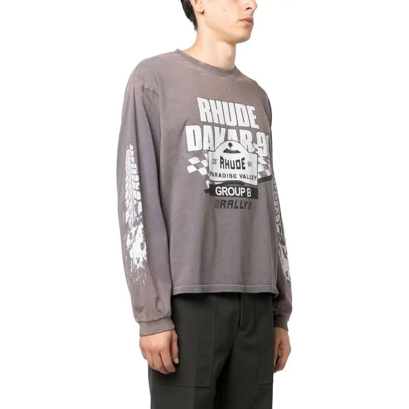 RHUDE Dakar 91 Long Sleeve Tee-3