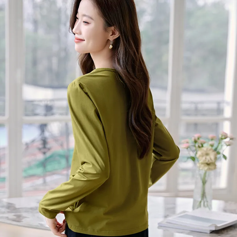 Mo Han Yi Mei T Shirt Women's Green-2