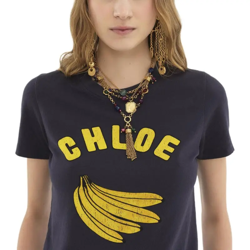 Chloé Banana Printed Crewneck T Shirt-5
