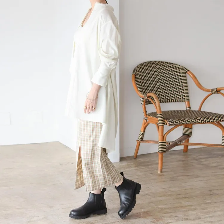 Beams Casual Long Skirts Women's Beige-4