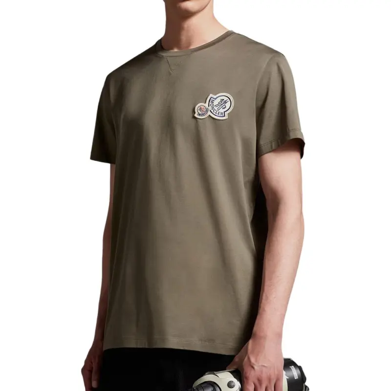 Moncler Double Logo Patch Crewneck T Shirt-3