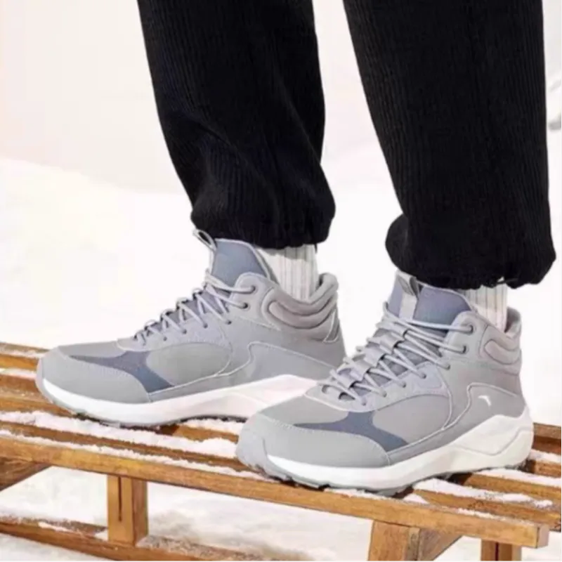 Anta Life Collection Waterproof And Warm High-Top Casual Shoes Men's Dove Gray-2