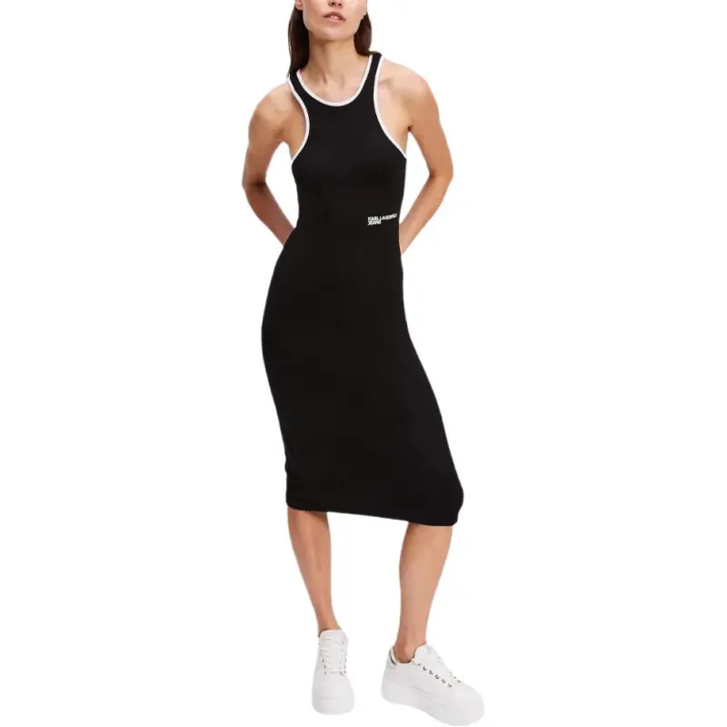 KARL LAGERFELD SS25 Sleeveless Dress Women's Black-3