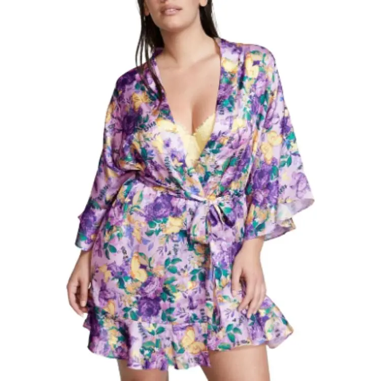 Victoria's Secret SEXY KI Pajama Robe Women's Purple-1