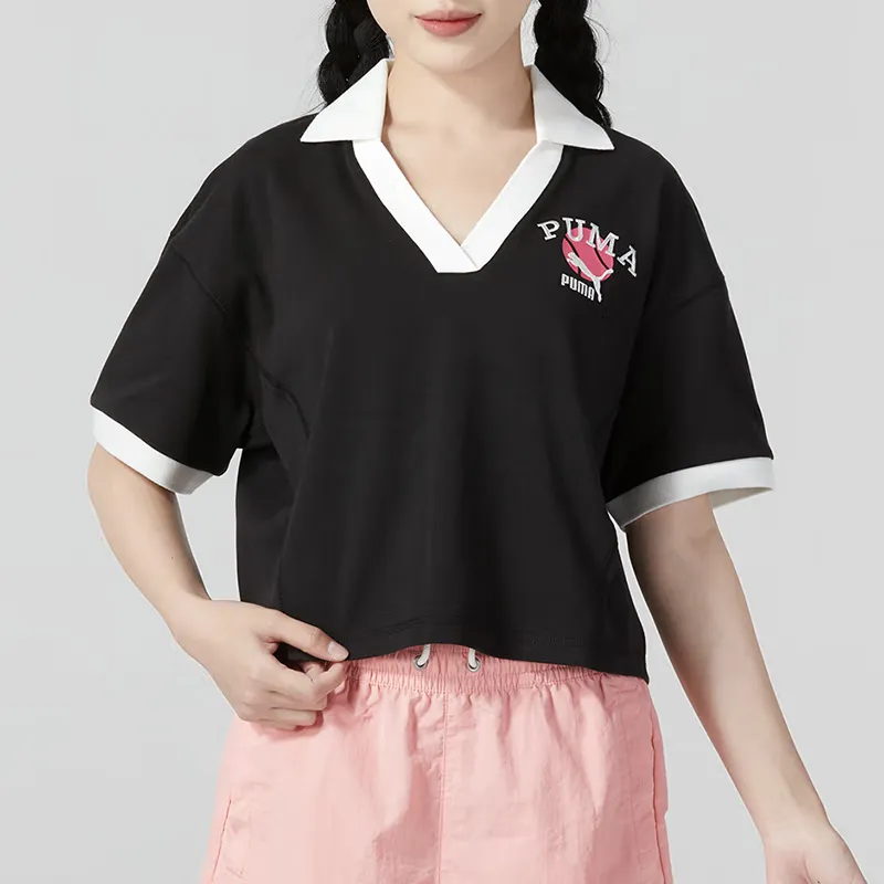 PUMA Polo Shirts Women's Black-4