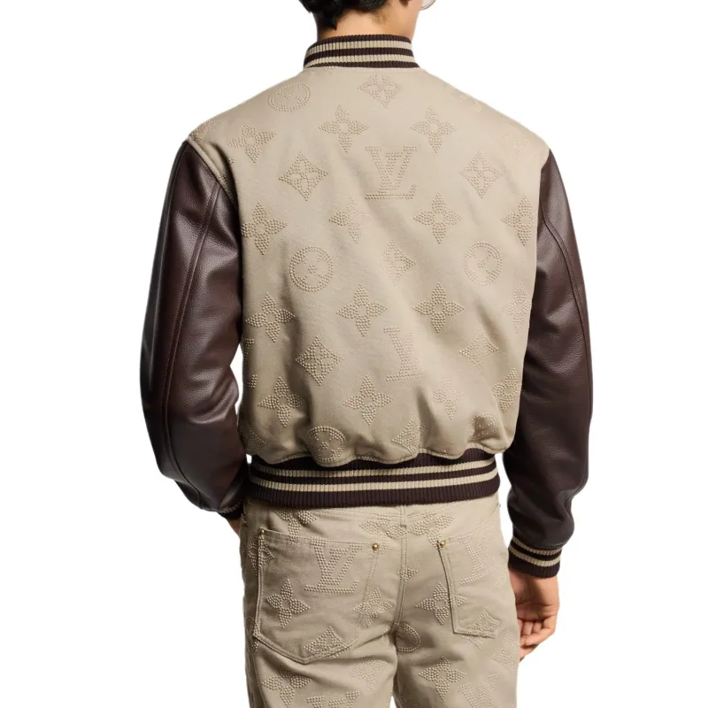 LOUIS VUITTON Monogram Embroidered Varsity Blouson-4