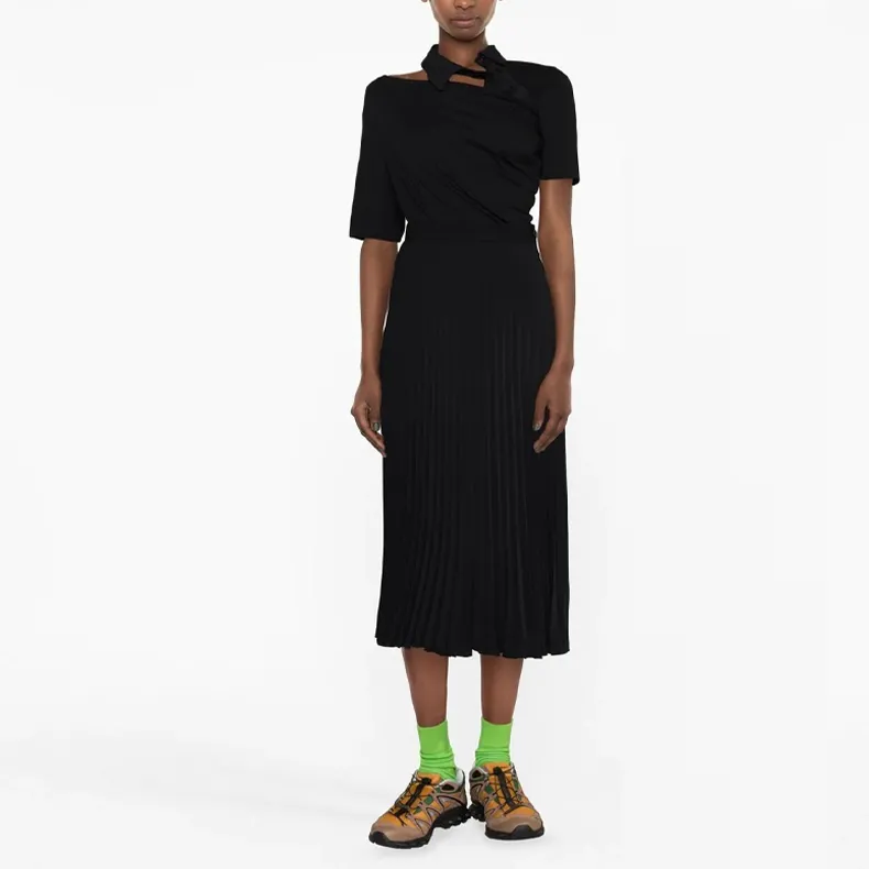 MM6 Maison Margiela Pleated Midi Skirt-1