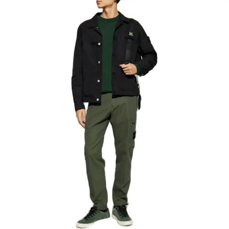 STONE ISLAND Logo Patch Shirt Jacket-3