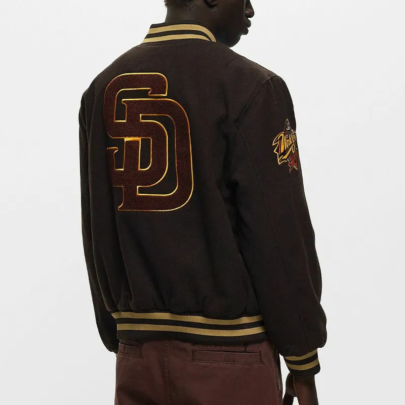 New Era Baseball Jacket Men's Brown-3