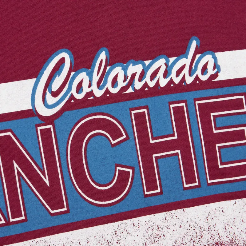Mitchell & Ness x NHL T Shirt Men's Burgundy Red-3