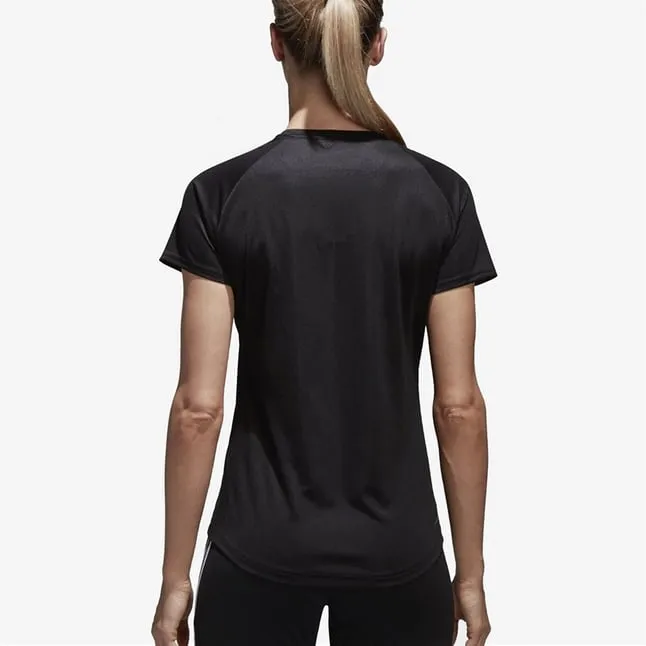 Adidas Essential Raglan Sleeve T Shirt Women's Black-3