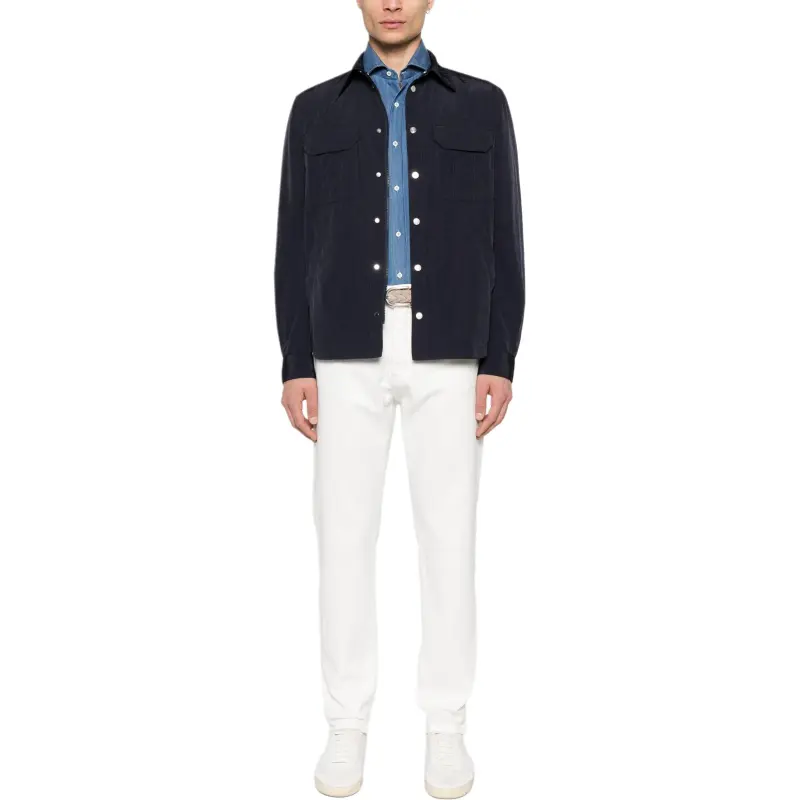 Brunello Cucinelli Water Resistant Shirt Style Unlined Outerwear Jacket-1