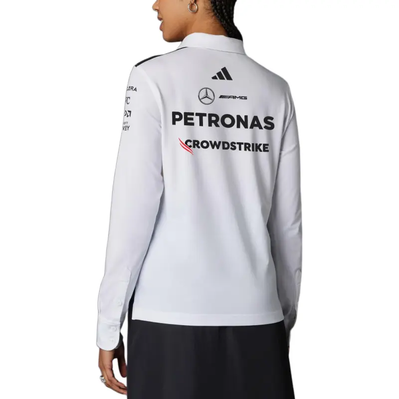 Adidas x MERCEDES AMG PETRONAS F1 SS25 Polo Shirt Women's White-2