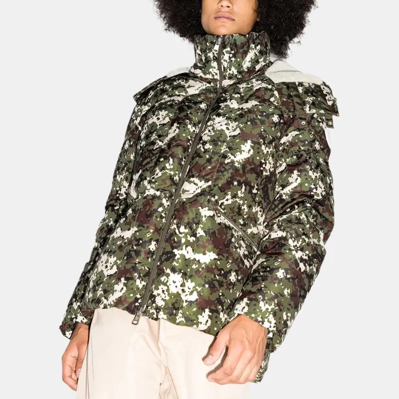 Moncler Blanc Camouflage print Down Jacket-1
