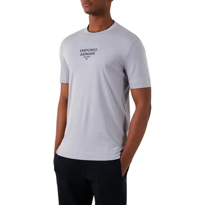 EMPORIO ARMANI SS24 T Shirt Men's Light Purple-5