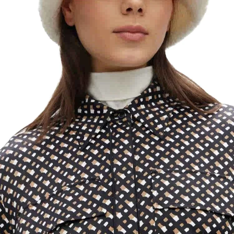 HUGO BOSS FW22 Long Sleeved Dress Women's Mixed Color-4