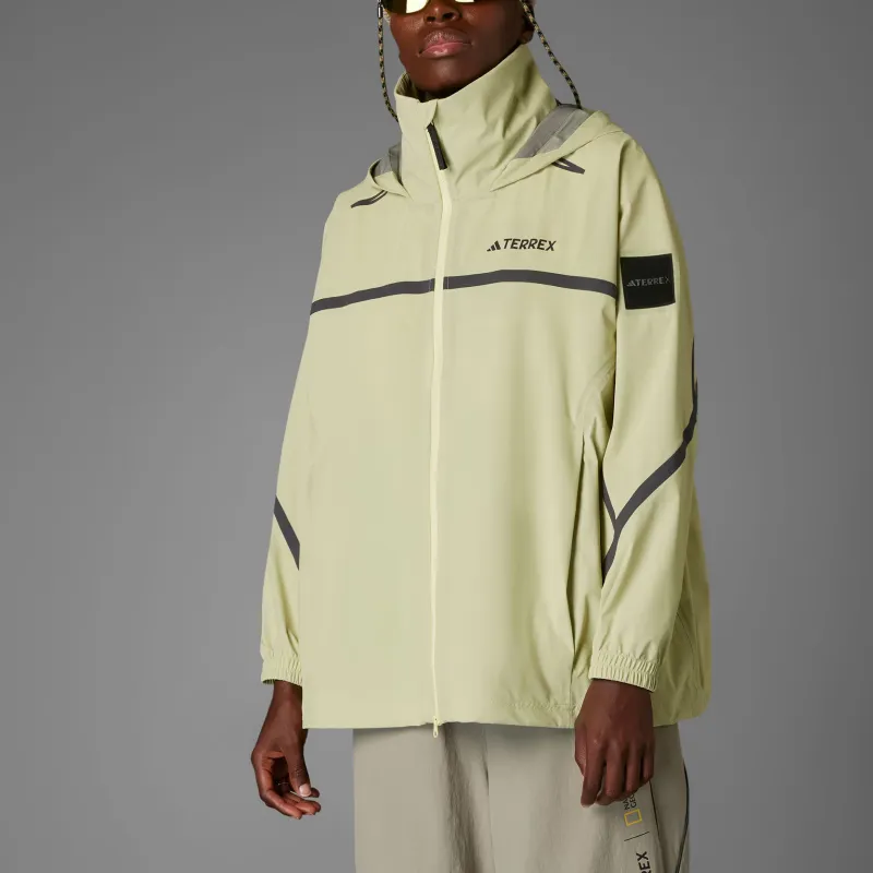 Adidas RAIN.RDY Windbreaker Jackets Women's Powder Yellow-1