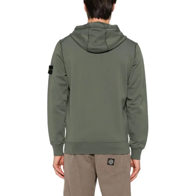 STONE ISLAND Logo Patch Zip Up Hoodie-3