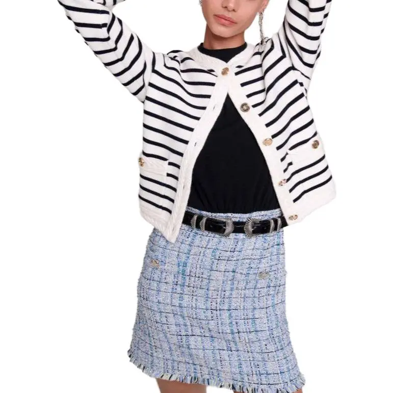 Maje Sweater Women's Black White-1