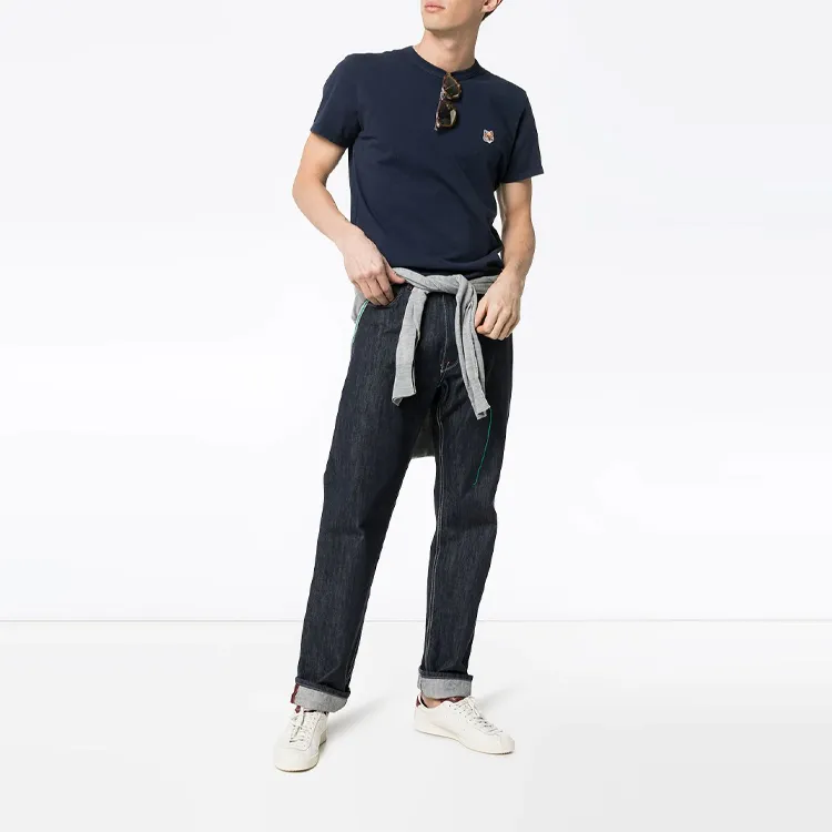 Maison Kitsune T Shirts Men Dark Blue-1