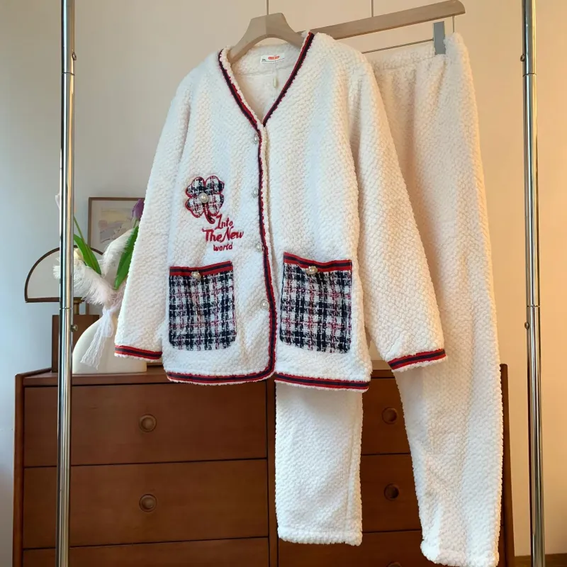 WANANNI Pajama Set Women's White-4