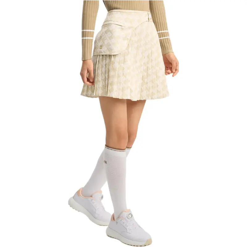 FILA Golf Series Casual Short Skirts Women's Light Card Yellow-4