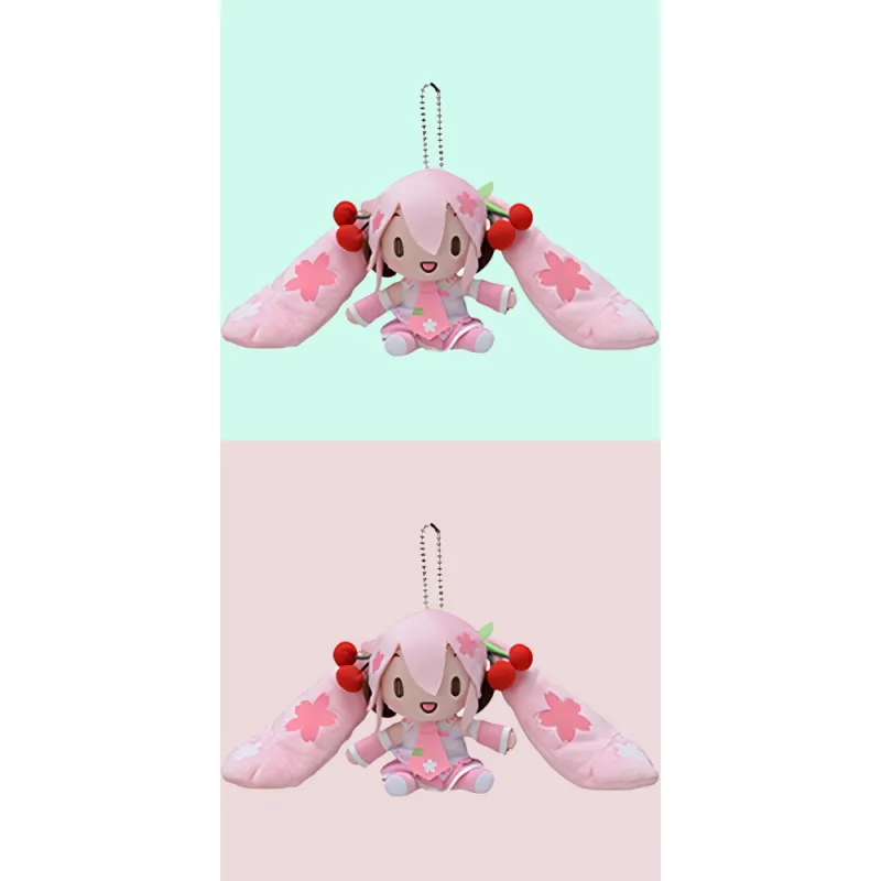 SEGA Hatsune Miku, Cherry Blossom Collection Version A Dolls Plush Pendant 10cm Height 10cm Long-4