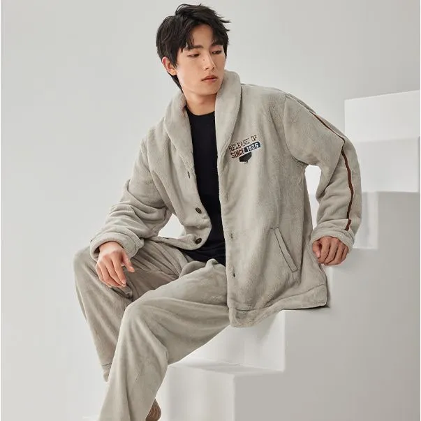 Floating light islands Men Pajama Sets-3
