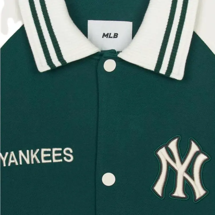 MLB New York Yankees Jackets Coats Unisex Dark Green-3