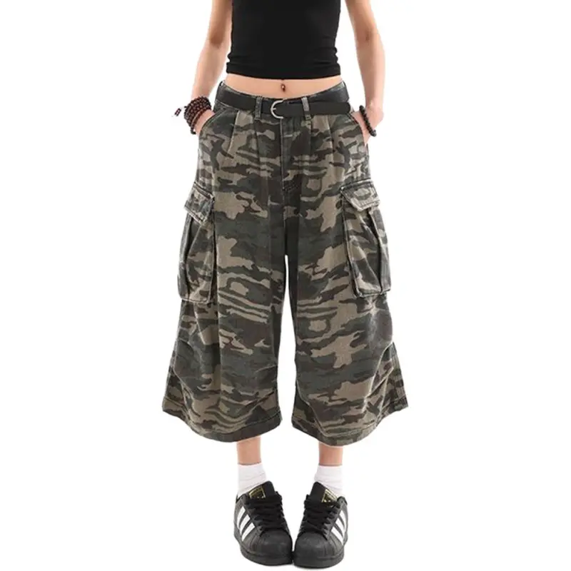 NHZN Cargo Shorts Women's Camouflage-4