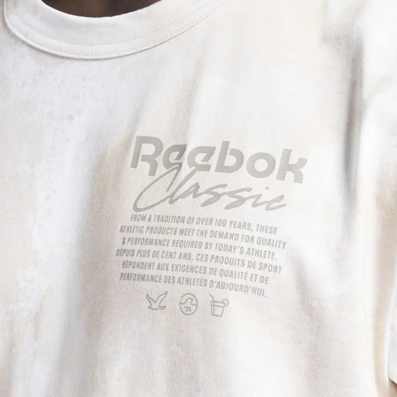 Reebok CL SR AOP GRAPHIC TEE T-Shirt Unisex Beige Yellow-5