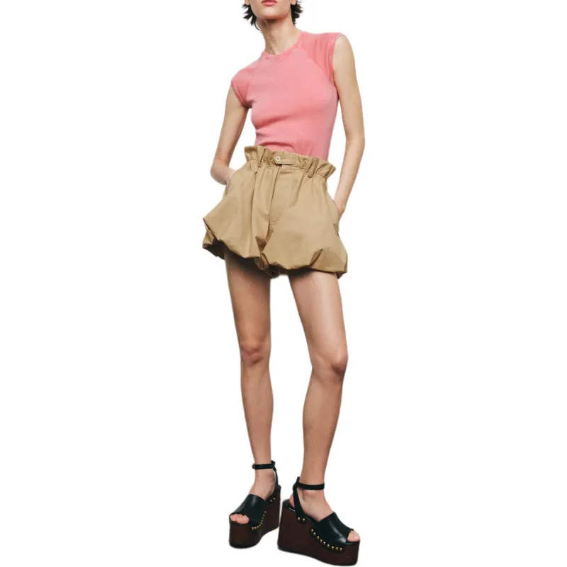 ZARA ZW Series Casual Shorts Women's Beige-3