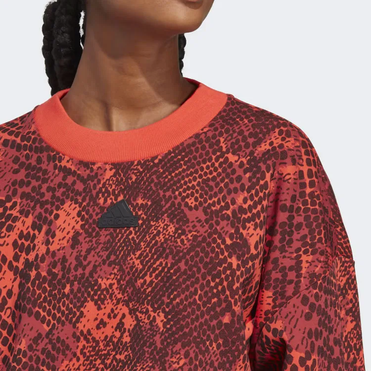 Adidas Future Icons 3-Stripes Sweatshirt Sweatshirt Women's Red-4