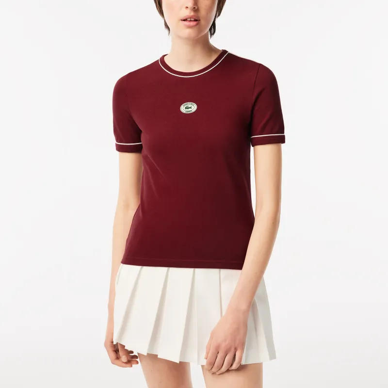 Sporty & Rich X LACOSTE T Shirts Unisex Red-1